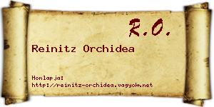 Reinitz Orchidea névjegykártya